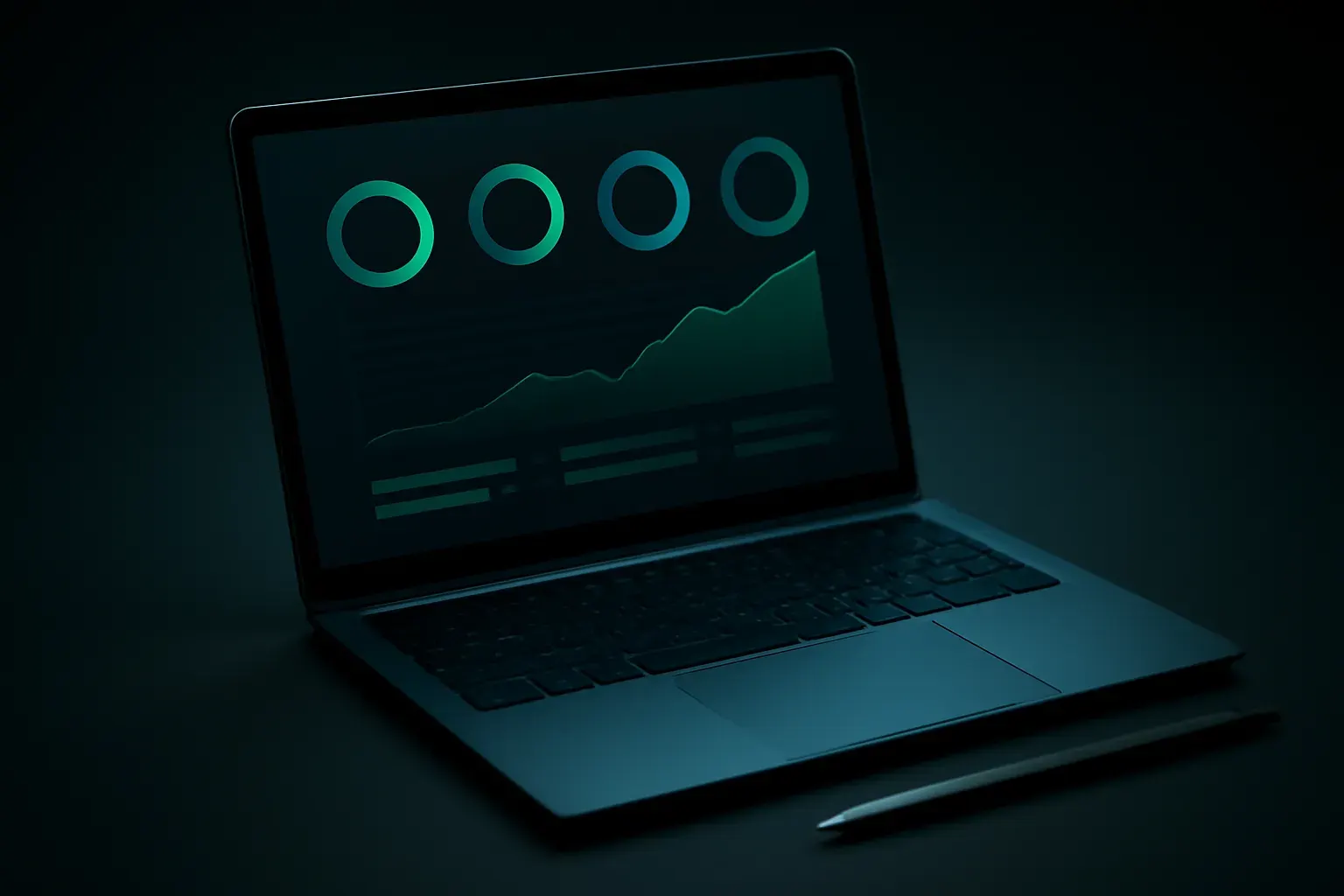 Abstract performance dashboard shapes