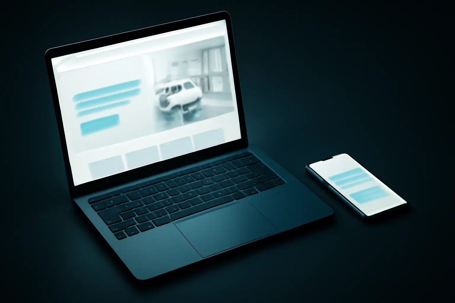 Mockup of a concept website for a dental clinic