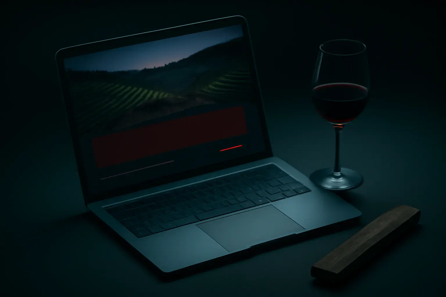Mockup of a concept website for a Tokaj winery